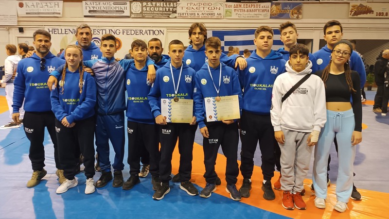 Παν. Πρωτ. Πάλης U15 : Έξι μετάλλια ο Τιτάν Πύργου-Πρωταθλητής Ελλάδας ο Τσαρουχάς