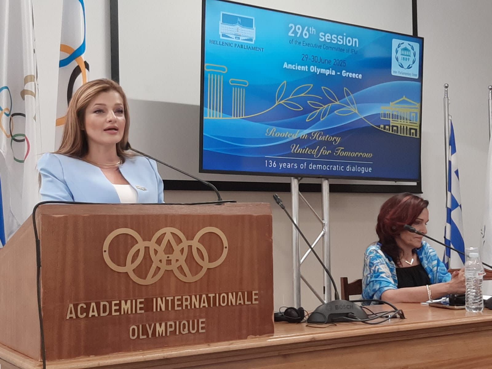 Η Εκτελεστική Επιτροπή της IPU στην Ηλεία που φιλοξένησε τον παγκόσμιο θεσμό μετά από πρόσκληση της Δ. Αυγερινοπούλου
