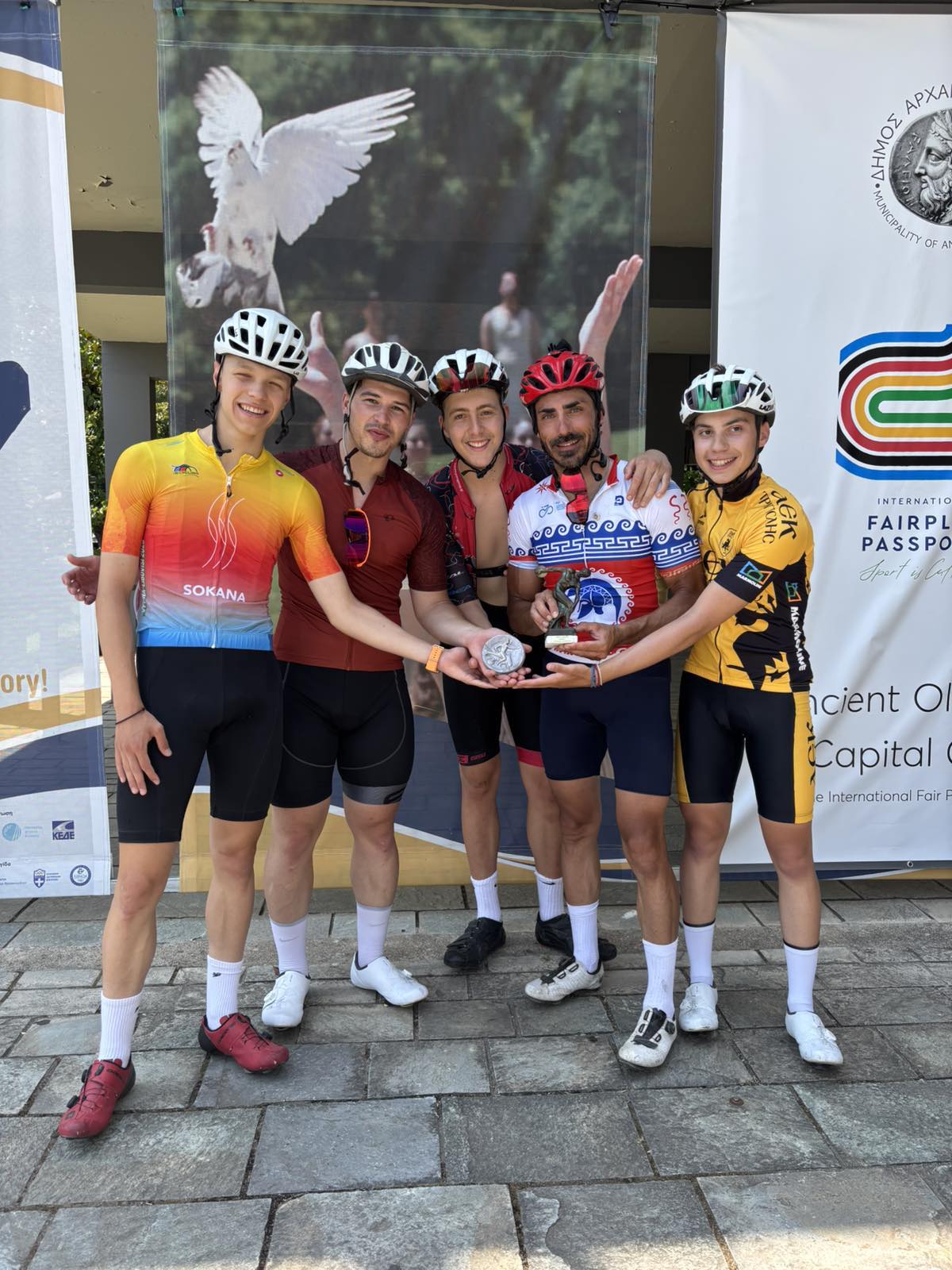 Στην Αρχαία Ολυμπία ο ποδηλάτης Adriano Tegas