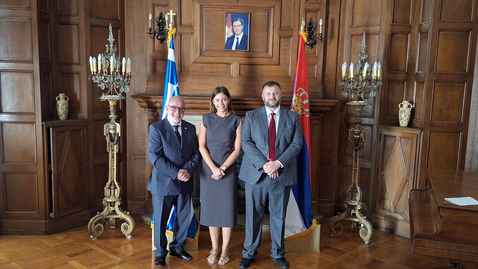 Π.Δ.Ε.: Συνάντηση με τον Πρόξενο της Σερβίας, είχαν οι Αντιπεριφερειάρχες, Τουριστικής Ανάπτυξης, Π. Σακελλαρόπουλος και Αθλητισμού, Τ. Αντωνόπουλος