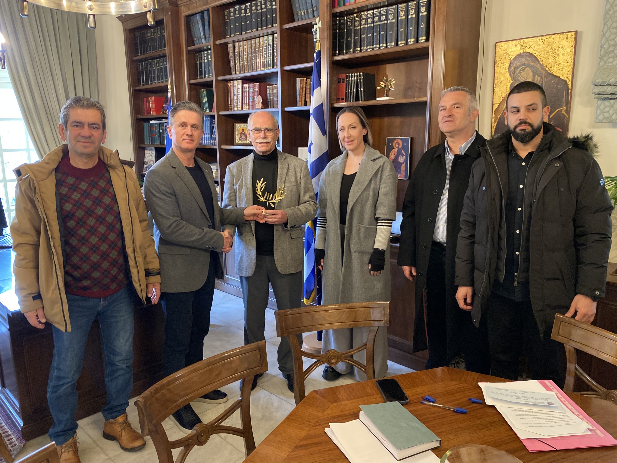 Το νέο Δ.Σ. της Διεθνούς Ένωσης Αστυνομικών Ηλείας επισκέφθηκε τον Δήμαρχο Πύργου