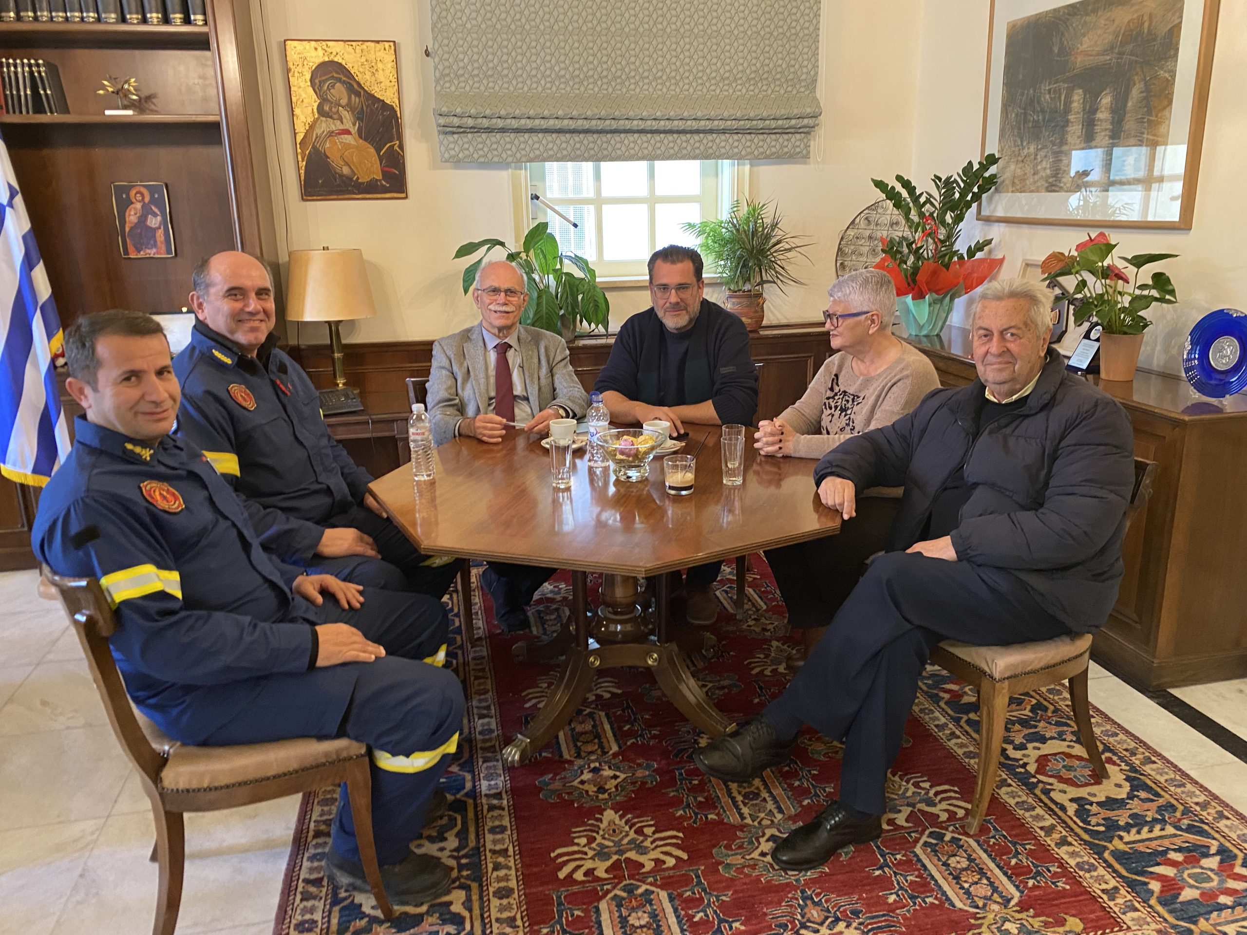 Τον Δήμαρχο Πύργου Στάθη Καννή επισκέφτηκαν οι νέοι Διοικητές των Π.Υ. Ηλείας και Πύργου Γιώργος Κωνσταντακόπουλος και Χρήστος Δούγερης