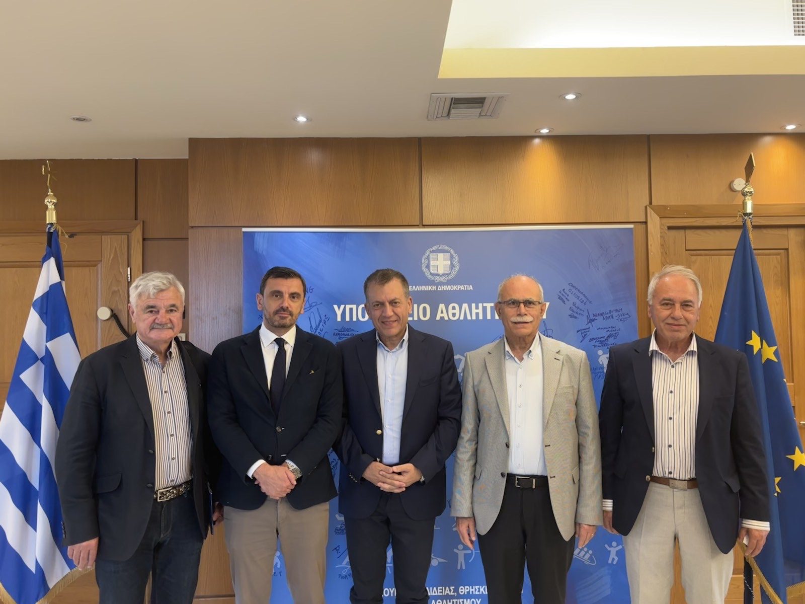 Συνάντηση Ανδρέα Νικολακόπουλου και Στάθη Καννή με τον αναπληρωτή Υπουργό Αθλητισμού Γ. Βρούτση