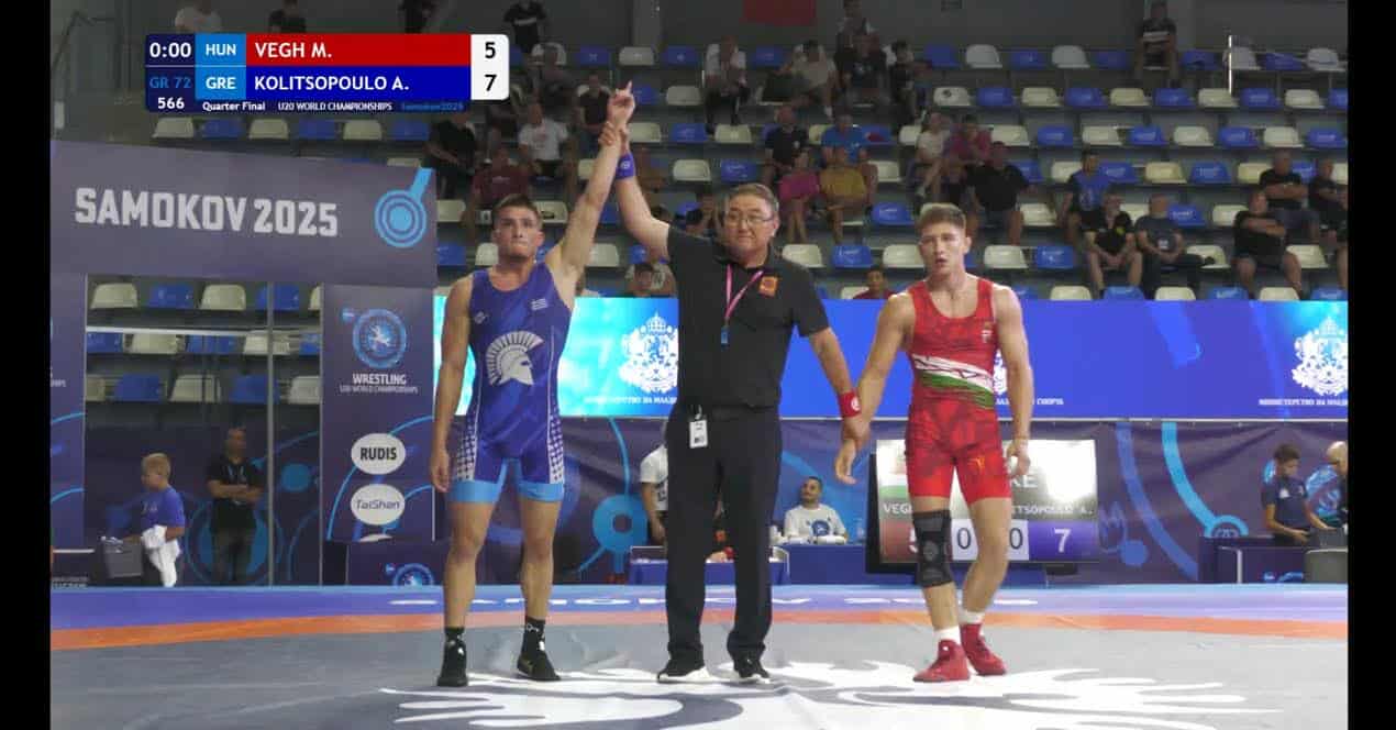 Παγκόσμιο πάλης U20: Για το χάλκινο μετάλλιο το Σάββατο ο Κολιτσόπουλος