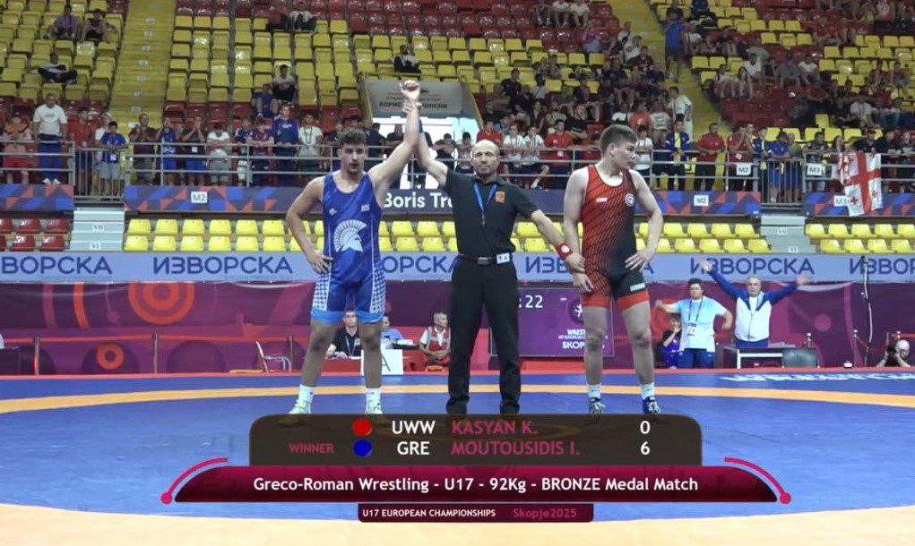 Πάλη: Χάλκινο μετάλλιο ο Μουτουσίδης στο Ευρωπαϊκό U17