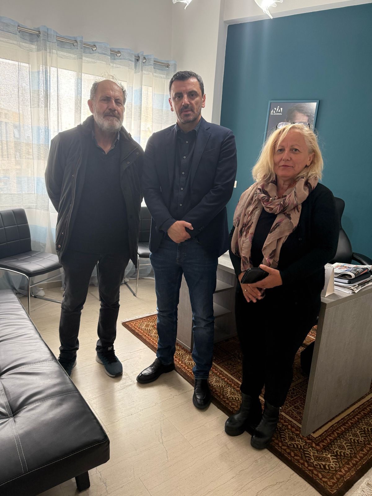 Συνάντηση Νικολακόπουλου με τους εκπροσώπους του Εργατικού Κέντρου Πύργου