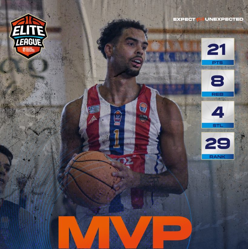 Elite League: MVP της 4ης αγωνιστικής ο Ρόμπινσον