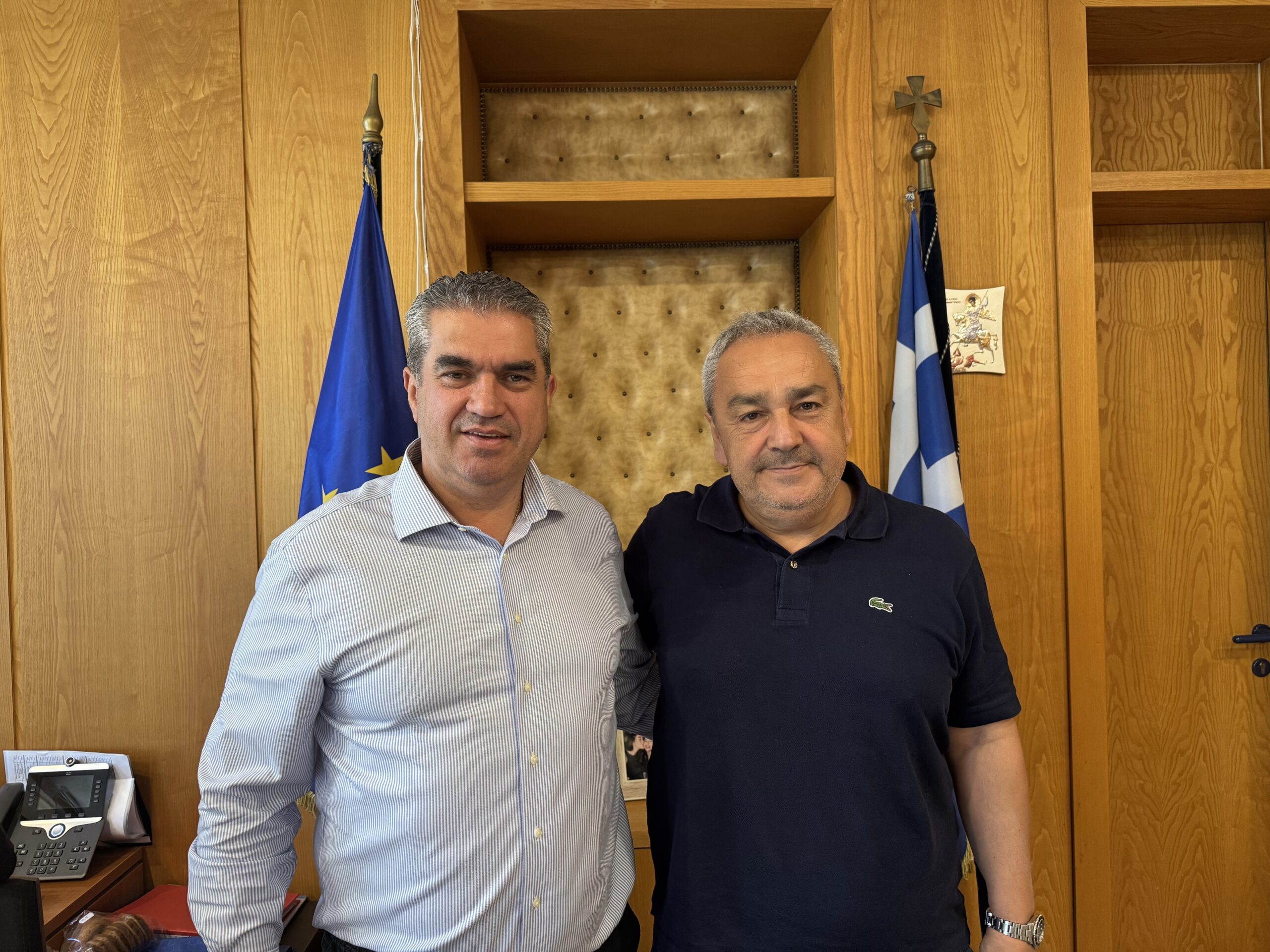 Συνάντηση Δημάρχου Πηνειού Α. Καστρινού με τον γ.γ. Υποδομών Δ. Αναγνώπουλο