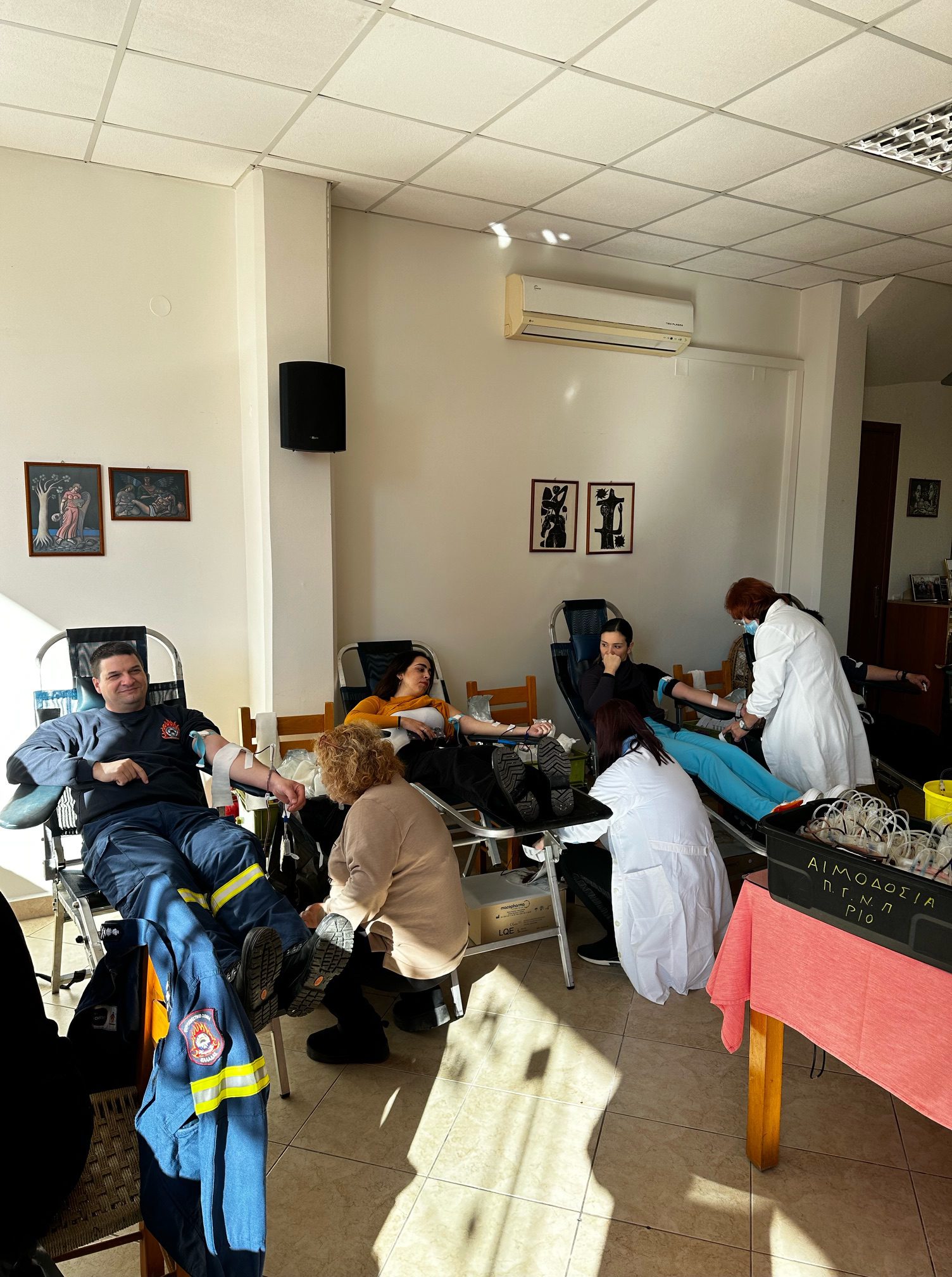 Εθελοντική αιμοδοσία από το Σύλλογο  Εθελοντών Αιμοδοτών Λεχαινών