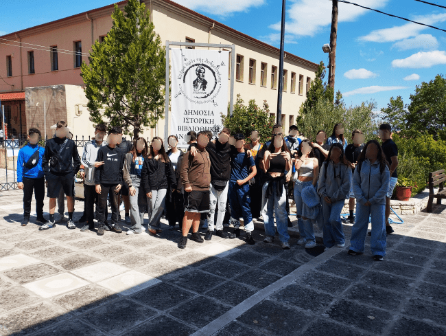 2o Γυμνάσιο Πύργου: Διδακτική επίσκεψη μαθητών/τριών της Β’ τάξης στη Δημόσια Ιστορική Βιβλιοθήκη της Ανδρίτσαινας