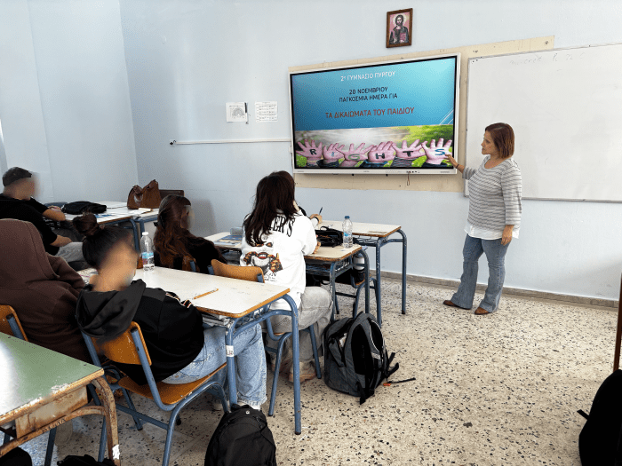 2ο Γυμνάσιο Πύργου: Δράση ενημέρωσης μαθητών/τριών για την Παγκόσμια Ημέρα για τα Δικαιώματα του Παιδιού