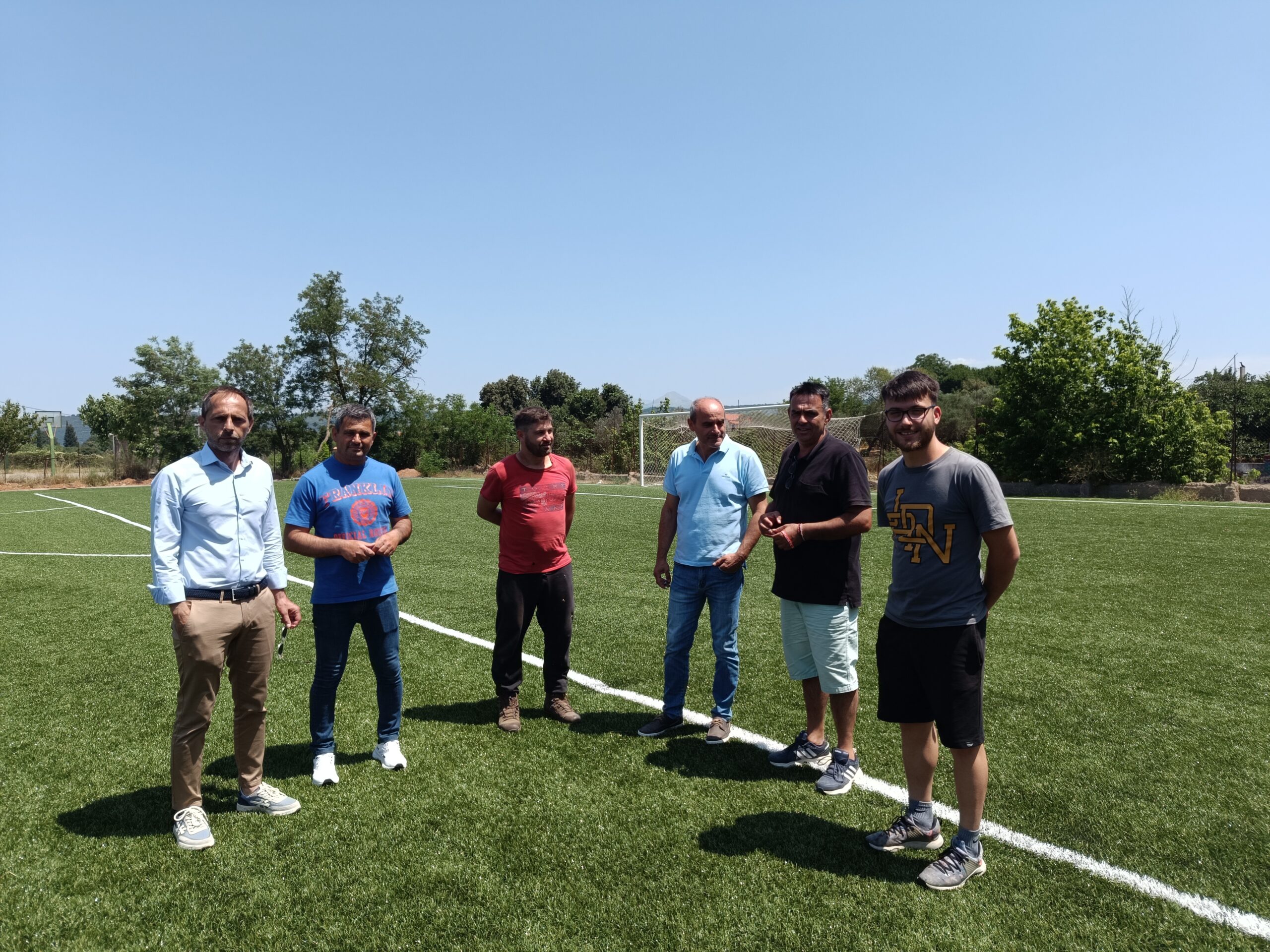 Στο γήπεδο του Λάλα ο Δήμαρχος Αρχαίας Ολυμπίας για την εποπτεία των εργασιών