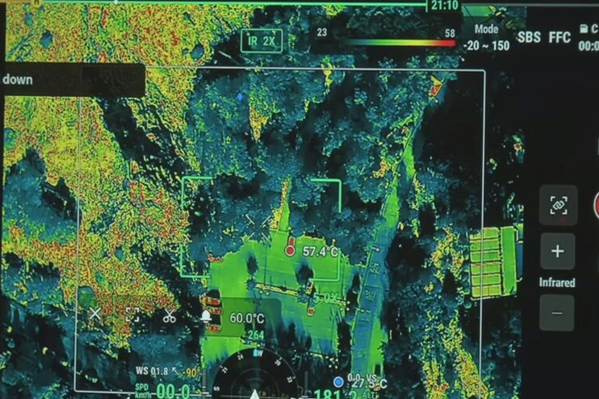 Καύσωνας: Η θερμική κάμερα έδειξε 53°C πάνω από το Αττικό Άλσος