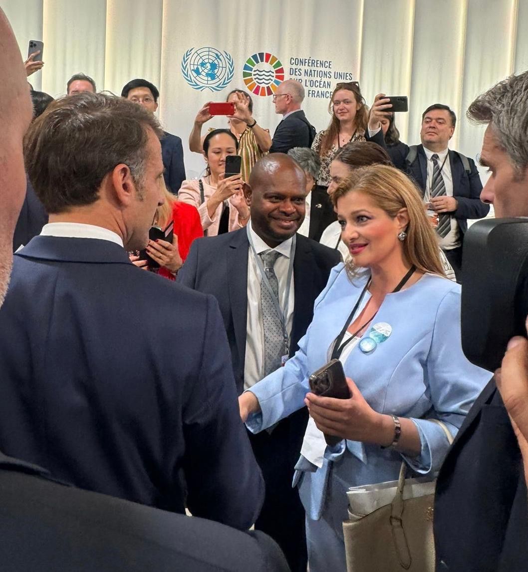 Δ. Αυγερινοπούλου με Ε. Μακρόν