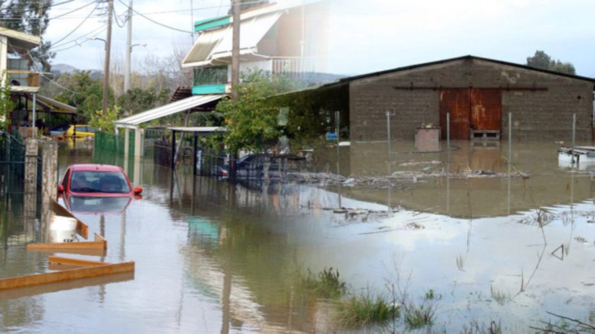 Οριοθέτηση πλημμυρόπληκτων περιοχών στην Ηλεία
