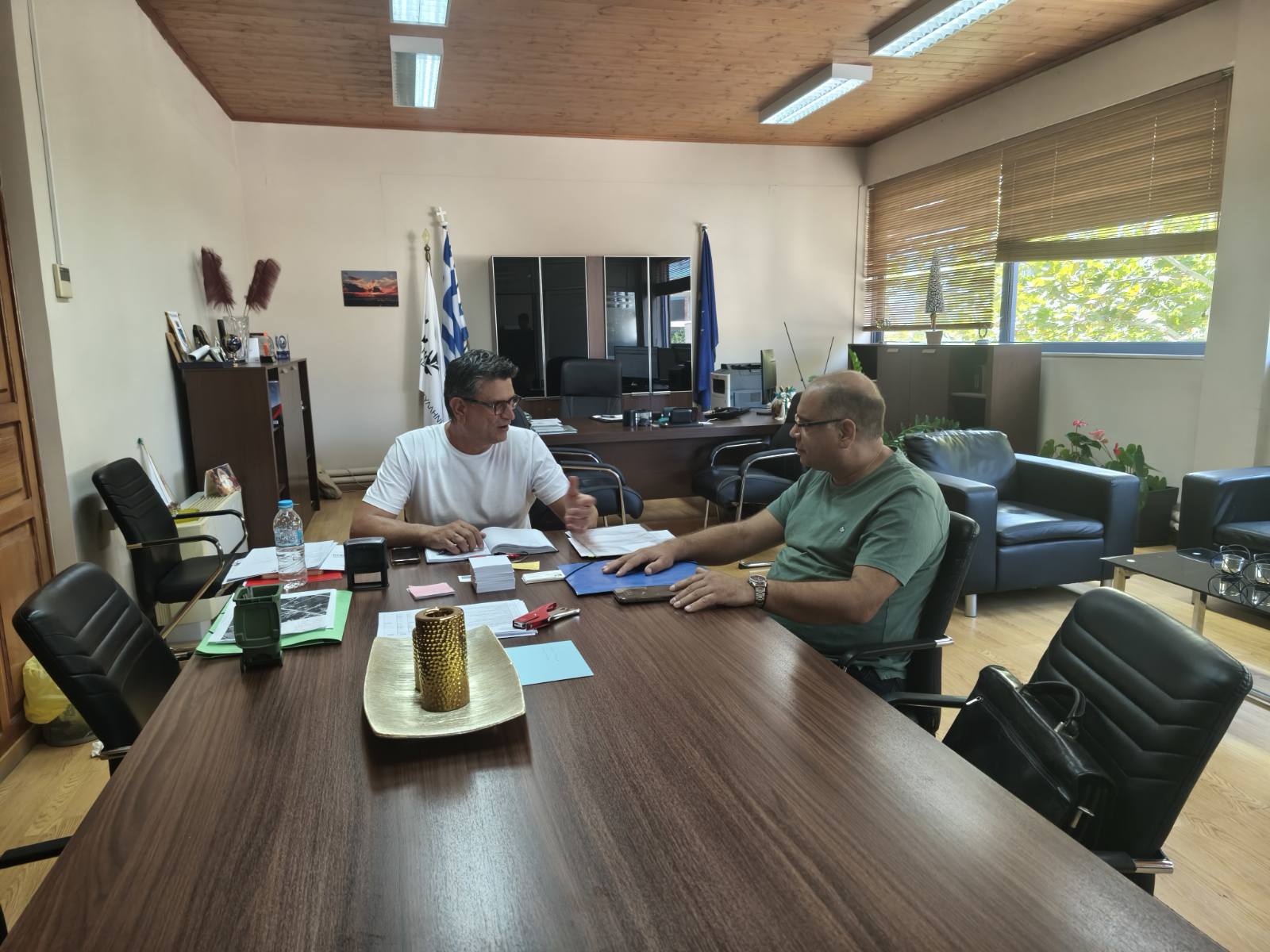 Δήμος Ανδραβίδας-Κυλλήνης: Εθιμοτυπική συνάντηση με τον νέο Διοικητή της Δομής Φιλοξενίας Μεταναστών LM Village