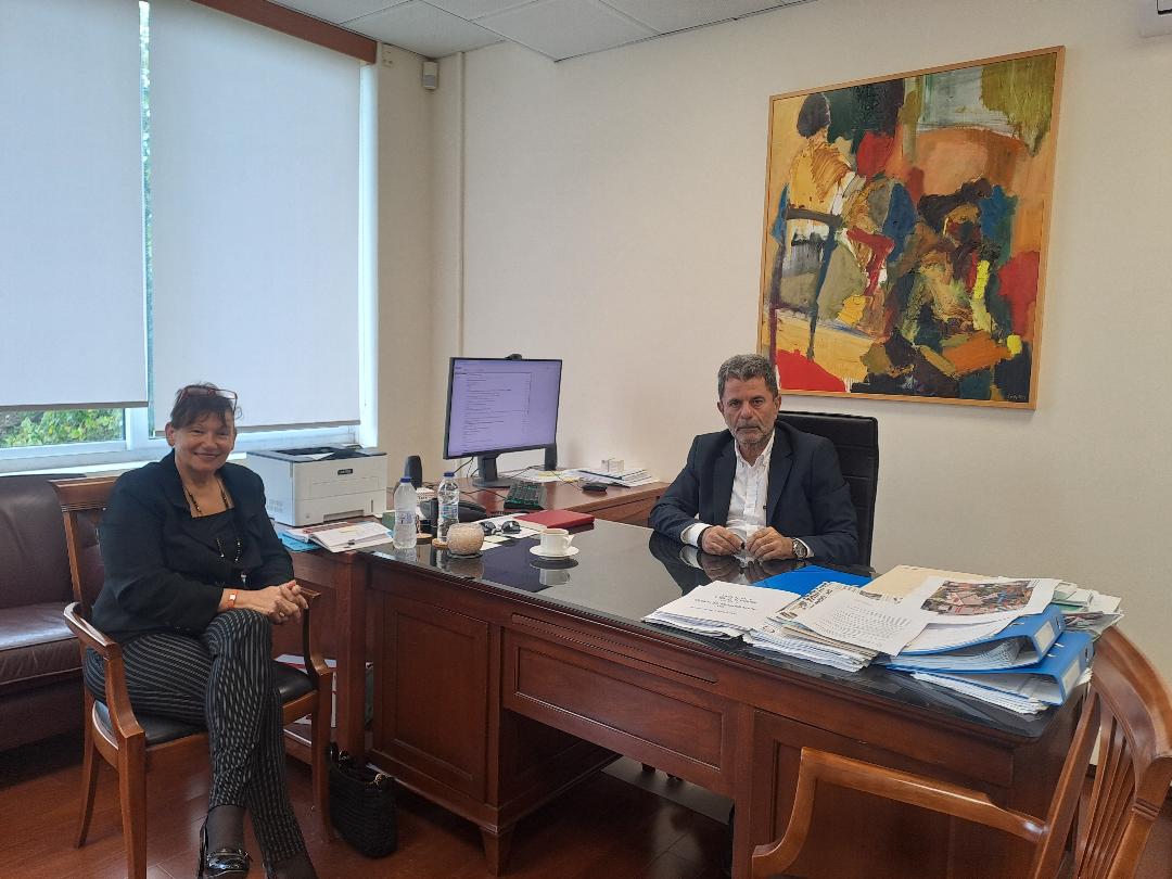 Συνάντηση του Αντιπρύτανη του  Πανεπιστημίου Πατρών Γ. Παναγιωτόπουλου με τη Διοικήτρια του Νοσοκομείου Αμαλιάδας
