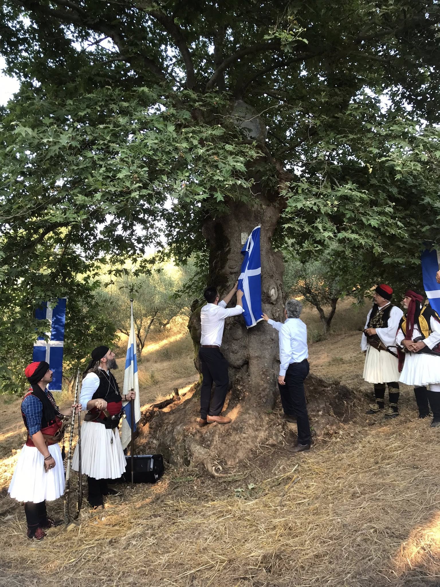 Τελετή αποκαλυπτηρίων τιμητικής σήμανσης μνημειακού πλατάνου Λάλα