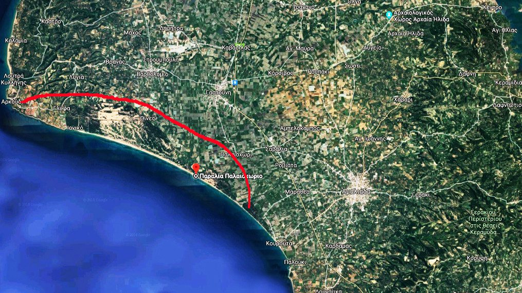 Kατασκευή της Παραλιακής Οδού στα όρια του Δήμου Πηνειού