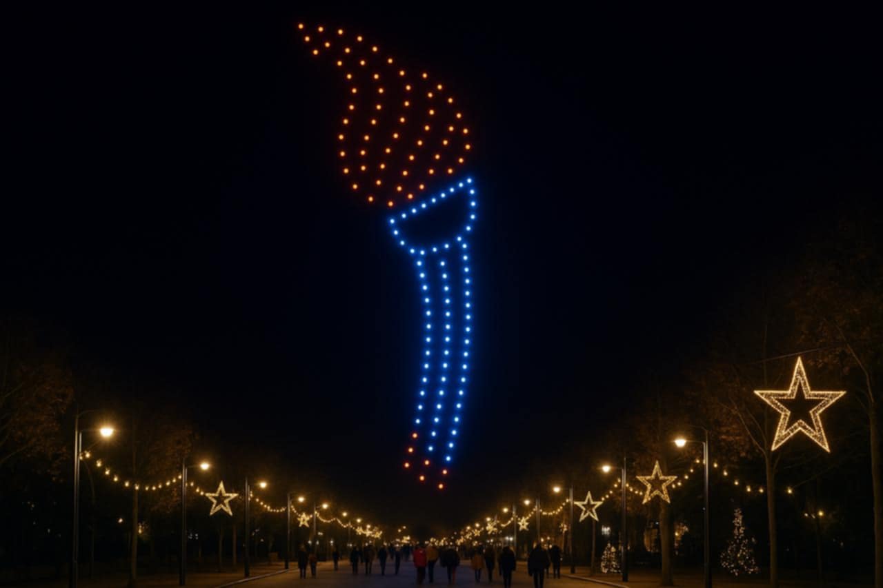 Φωταγώγηση του Χριστουγεννιάτικου Δέντρου στην Αρχαία Ολυμπία