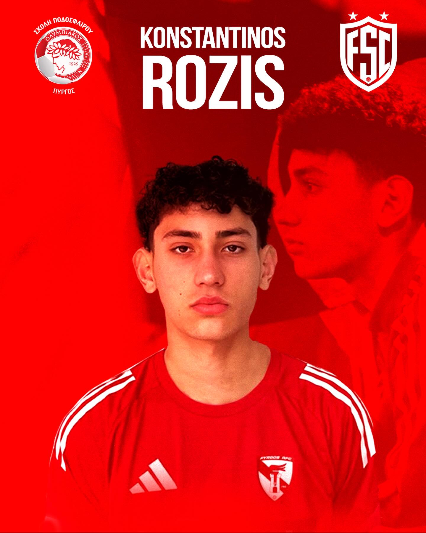 Σχολή Ποδοσφαίρου Ολυμπιακού Πειραιώς Πύργου: Η ανακοίνωση για την μεταγραφή του Ροζή στον ΠΑΣ Πύργος