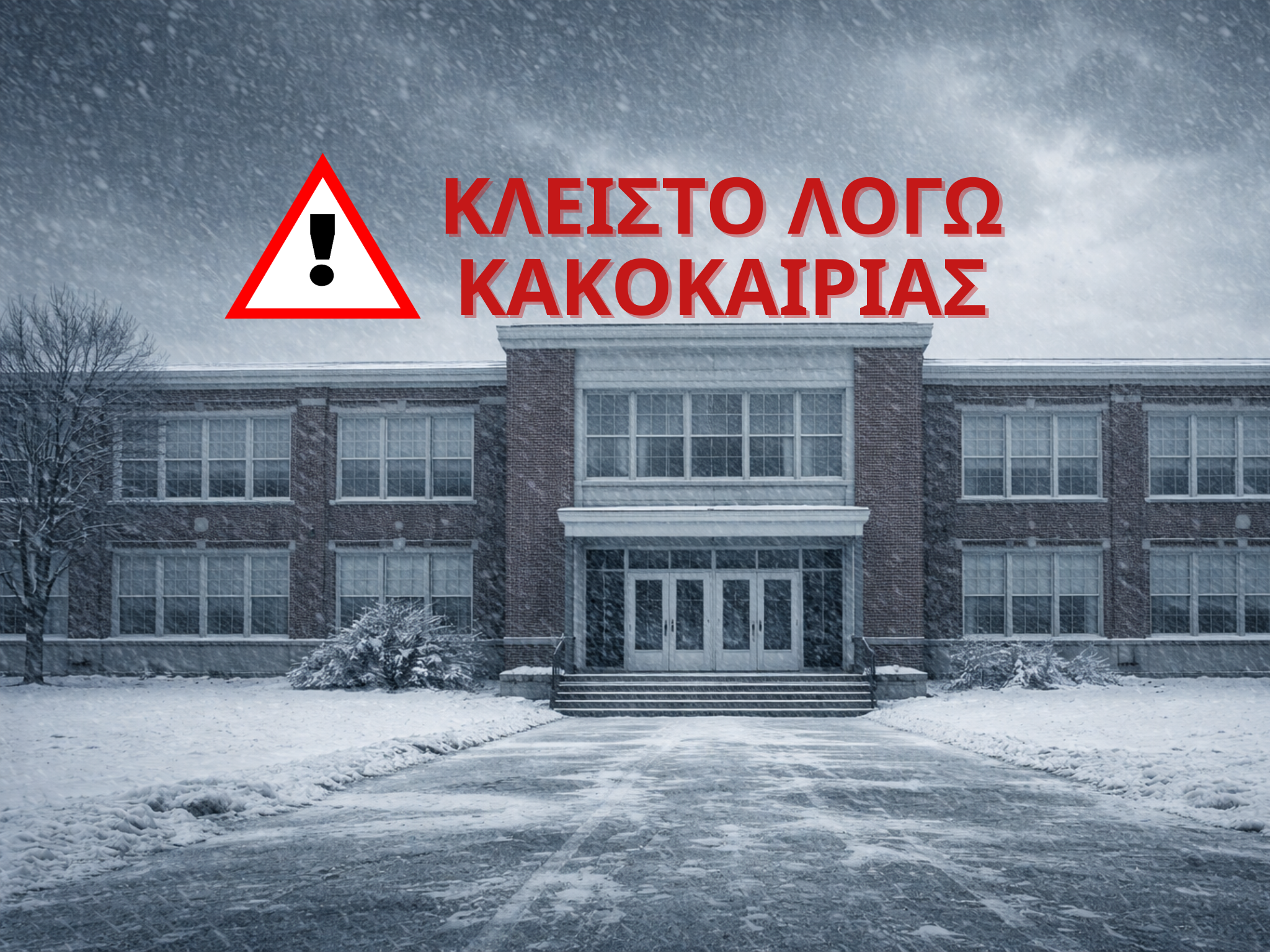 Κλειστά όλα τα σχολεία στην Περιφέρεια Δυτικής Ελλάδας αύριο!