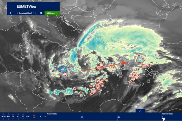 Κακοκαιρία: Πού έβρεξε περισσότερο το πρωί της Κυριακής