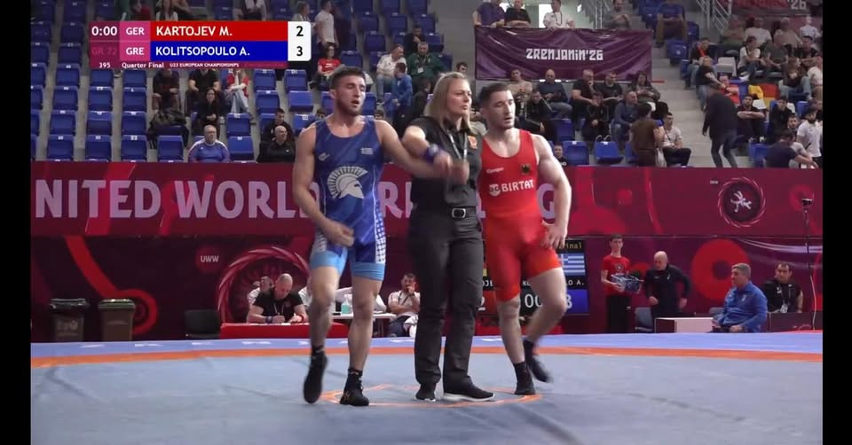Ευρωπαϊκό πρωτ. πάλης U23: Φουλ για το χρυσό μετάλλιο ο Κολιτσόπουλος, προκρίθηκε στα ημιτελικά