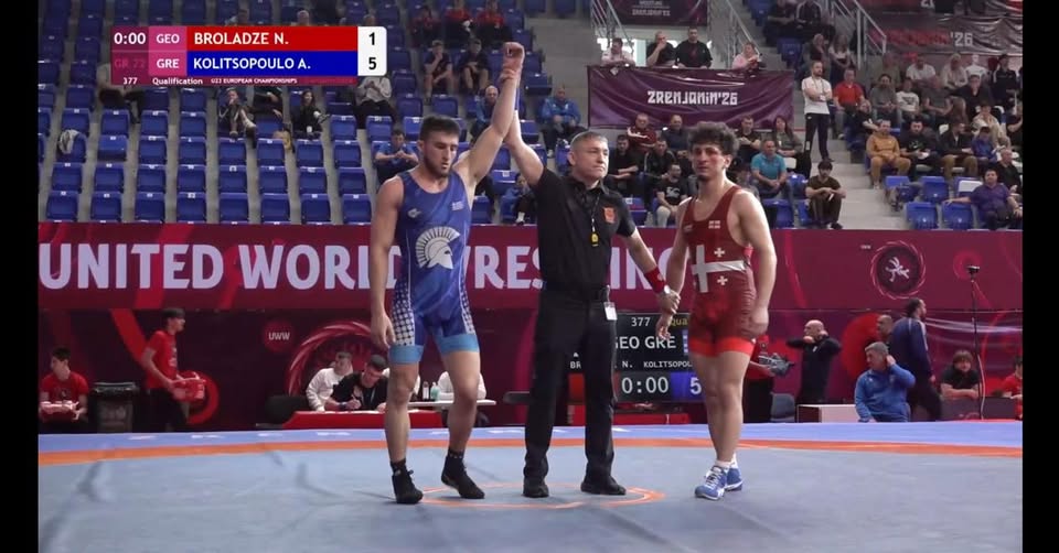 Ευρωπαϊκό πρωτ. πάλης U23: Εντυπωσιακό ξεκίνημα ο Κολιτσόπουλος στη Σερβία