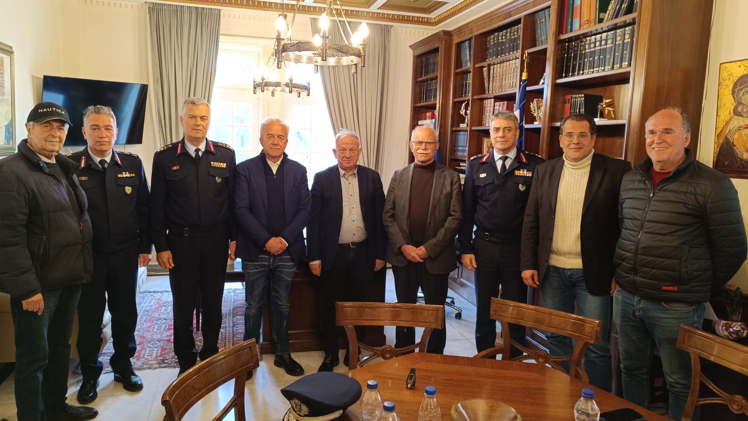 Ανώτατο κλιμάκιο της ΕΛ.ΑΣ. επισκέφθηκε τον Δήμαρχο Πύργου