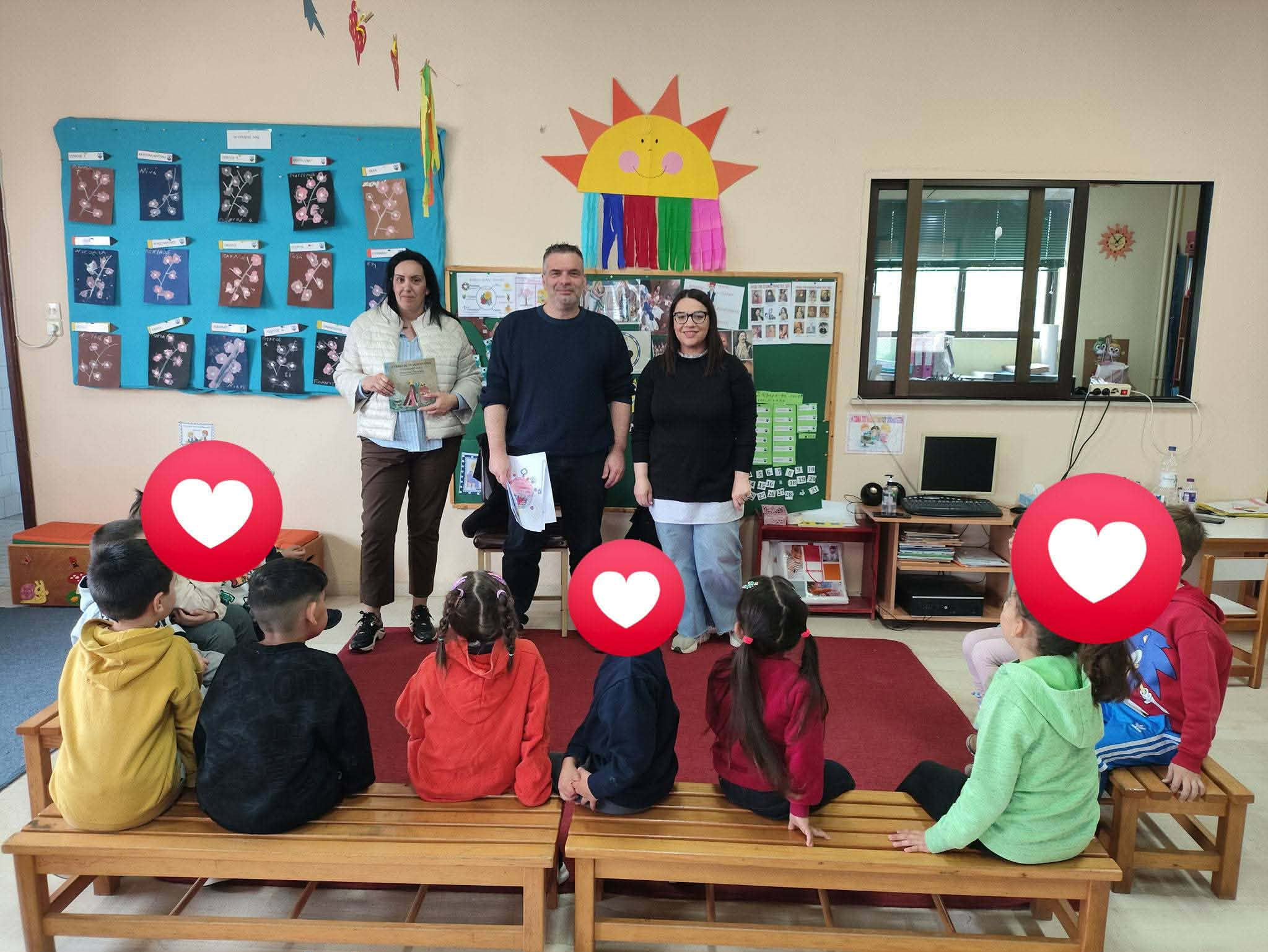 Ο Π. Γκαμούρας στο Νηπιαγωγείο Νέας Μανολάδας