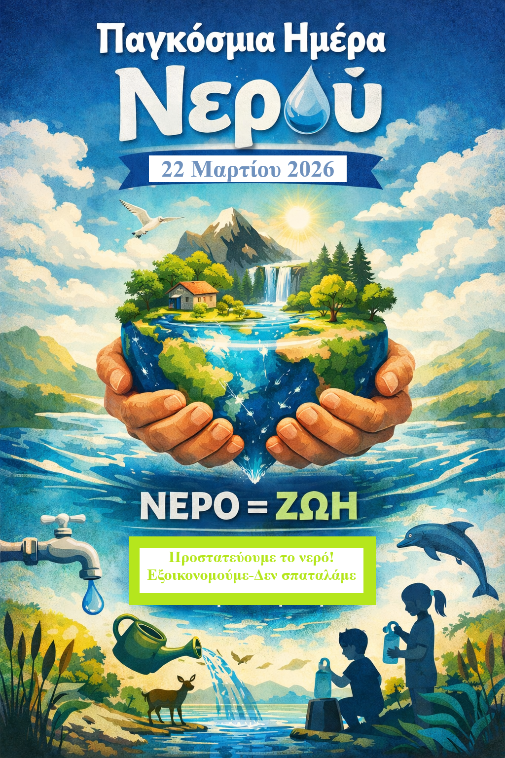 ΓΕ.Λ. Ανδραβίδας: 22 Μαρτίου – Παγκόσμια Ημέρα Νερού-Το νερό είναι Ζωή