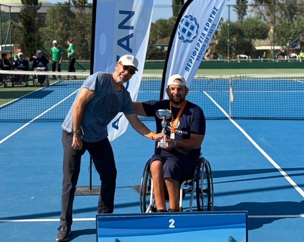 Πανελλήνιο Πρωτ. αντισφαίρισης με αμαξίδιο: Ασημένιο μετάλλιο ο Σταμάτης στην Κρήτη