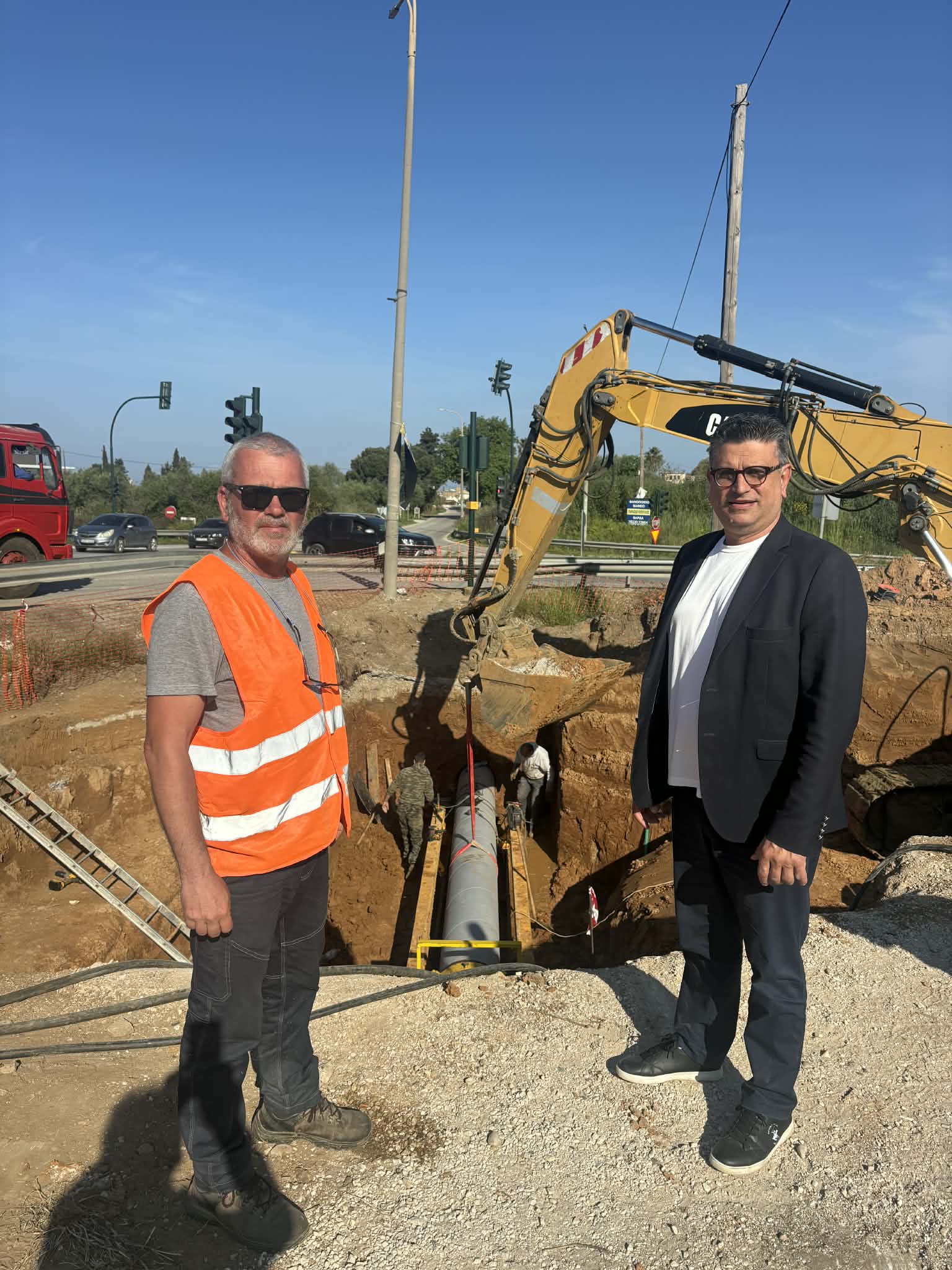 Επιθεώρηση του Δημάρχου Ανδραβίδας-Κυλλήνης Γιάννη Λέντζα στο έργο ύδρευσης της Βουπρασίας