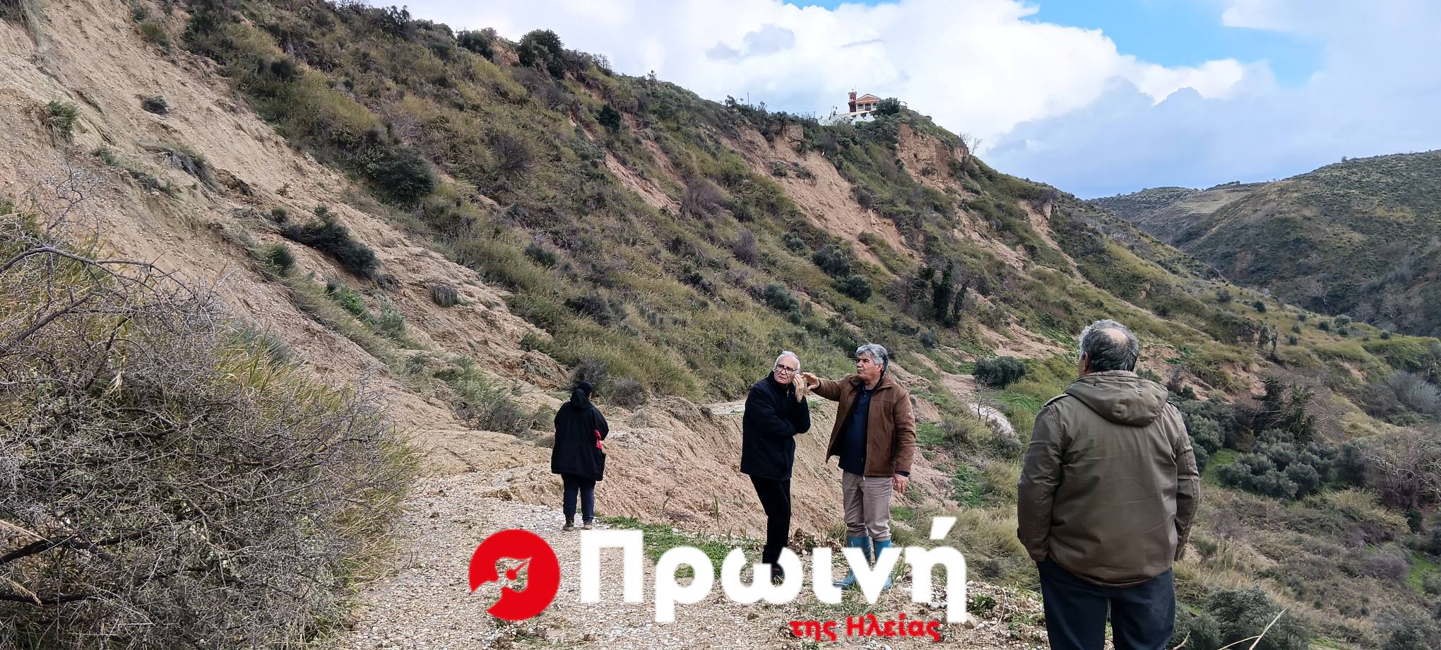 Κίνδυνος κατολίσθησης βράχων στo Mαζαράκι Πηνείας