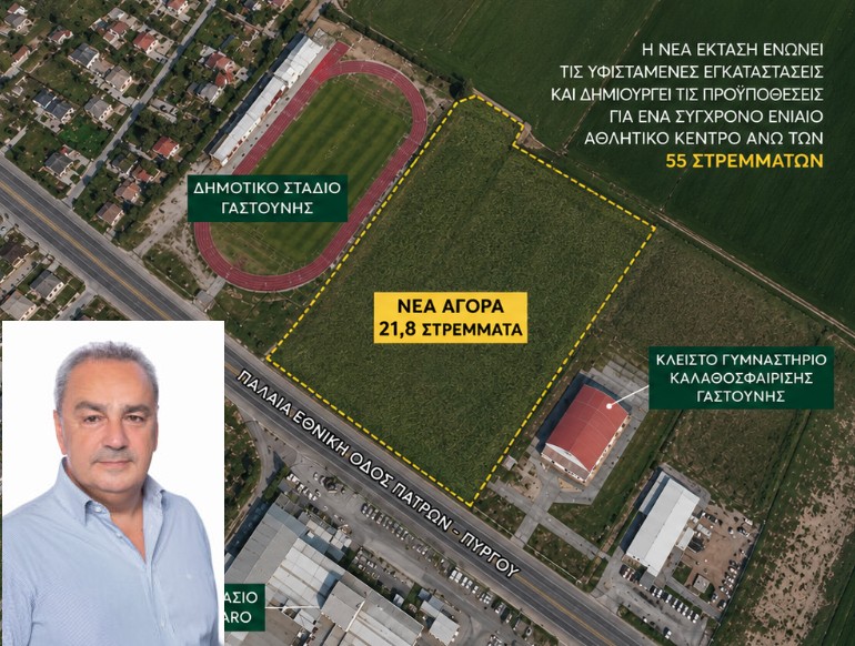 Ο Δήμος Πηνειού προχώρησε στην αγορά έκτασης 21,8 στρεμμάτων από την Τράπεζα Κύπρου έναντι ποσού 89.900 ευρώ, για τη δημιουργία ενιαίου Αθλητικού Κέντρου άνω των 55 στρεμμάτων