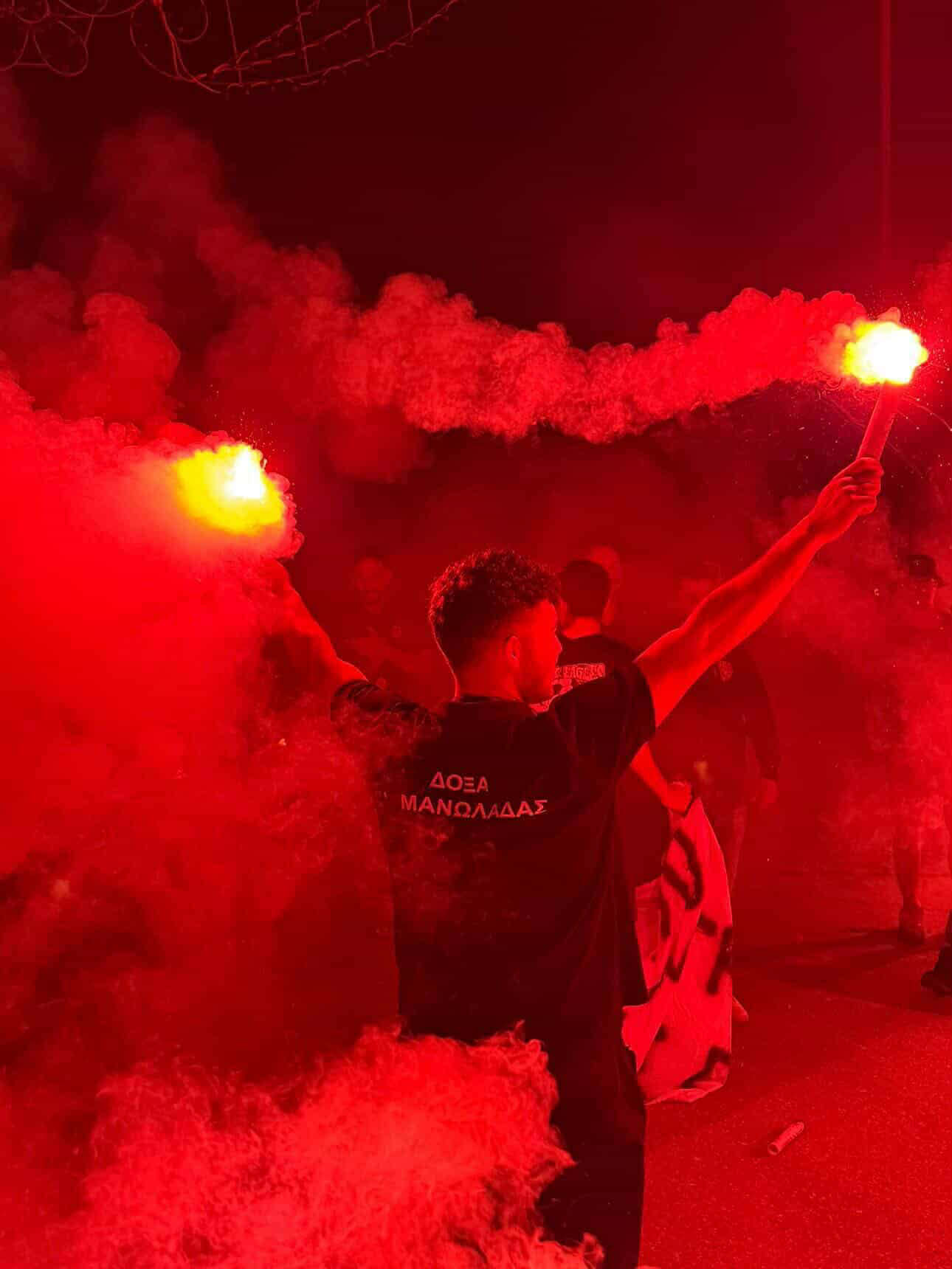 Κάηκε η Ν. Μανωλάδα για το Κύπελλο Ηλείας-Πολύωρο γλέντι στο «Marabu» (photos+video)