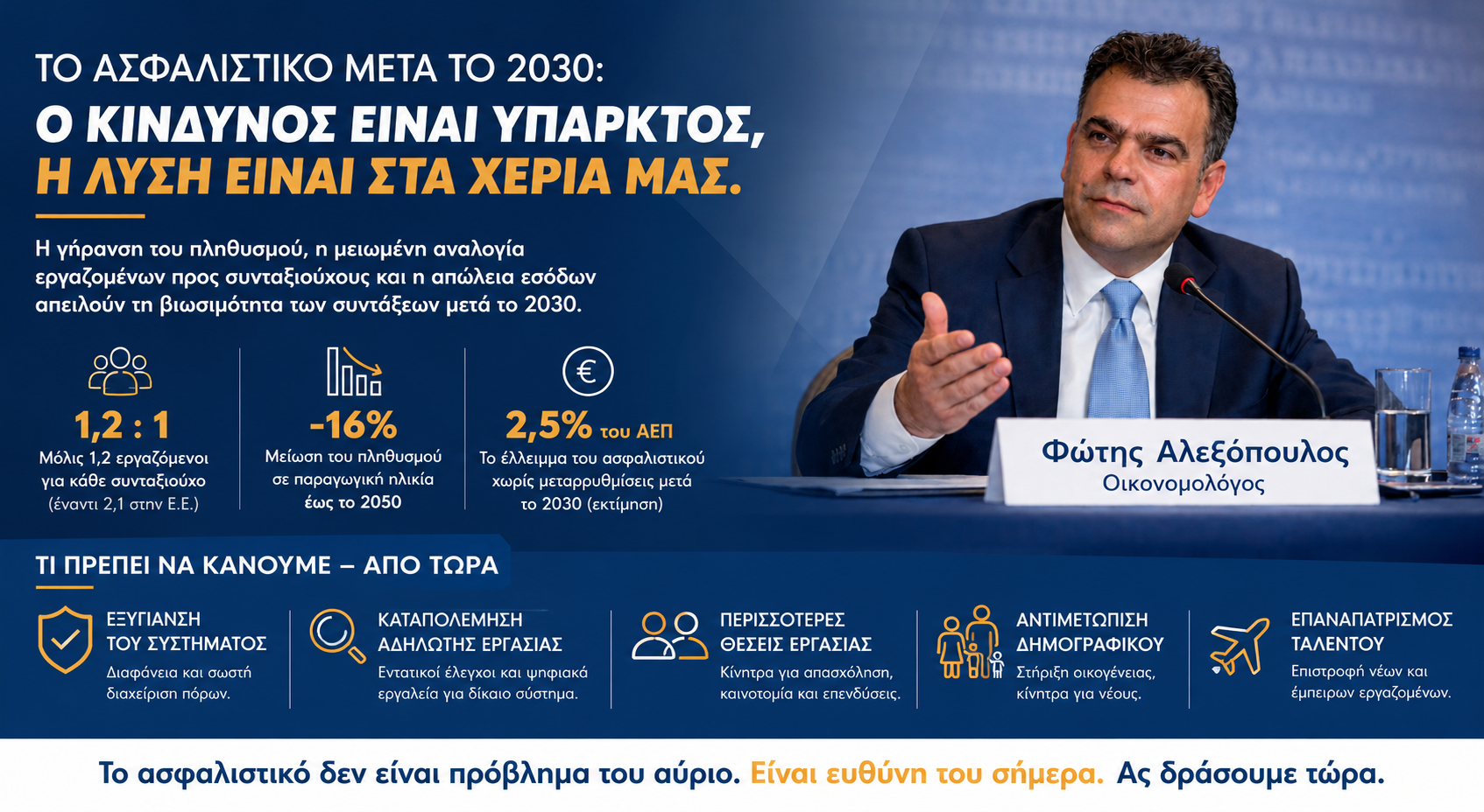 Το ασφαλιστικό μετά το 2030: Μπορούμε να αποφύγουμε μια νέα κρίση;