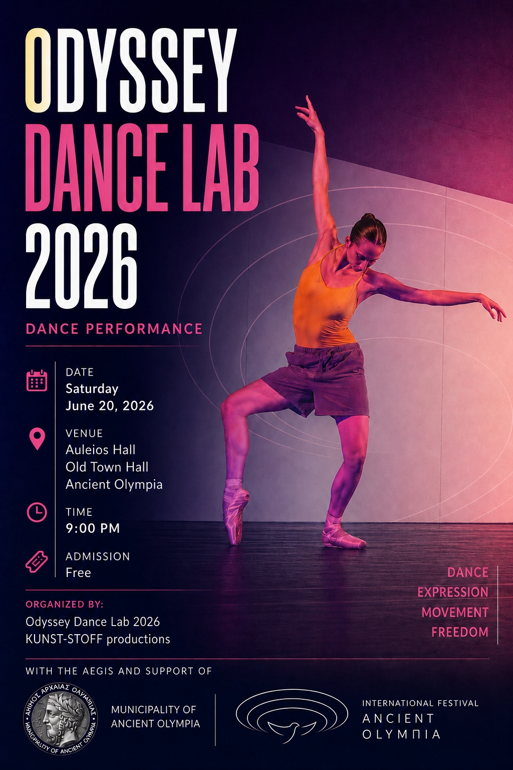 Το Odyssey Dance Lab 2026 για δεύτερη συνεχόμενη χρονιά στην Αρχαία Ολυμπία!