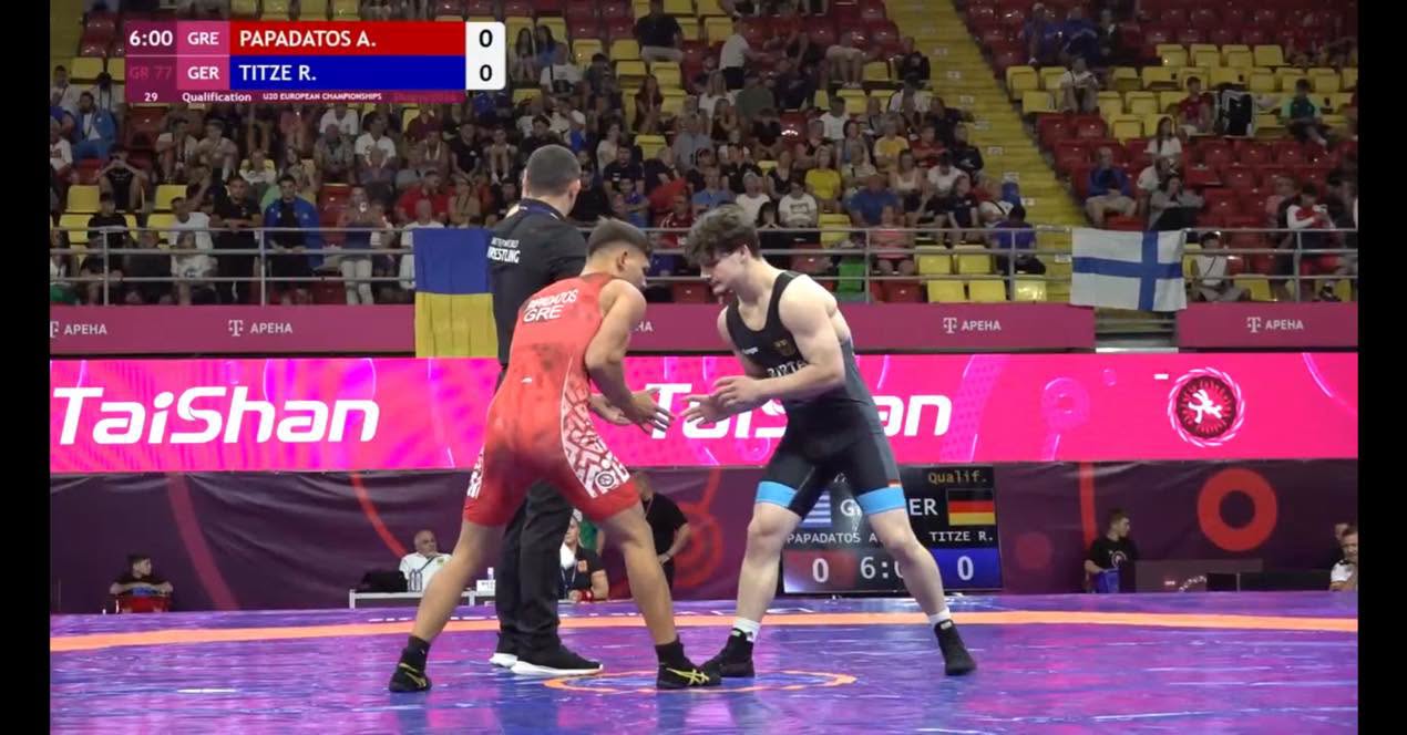 Ευρωπαϊκό πρωτ. πάλης U20: Ήττα για Παπαδάτο-Την Τρίτη στη μάχη Κολιτσόπουλος, Τσαρουχάς