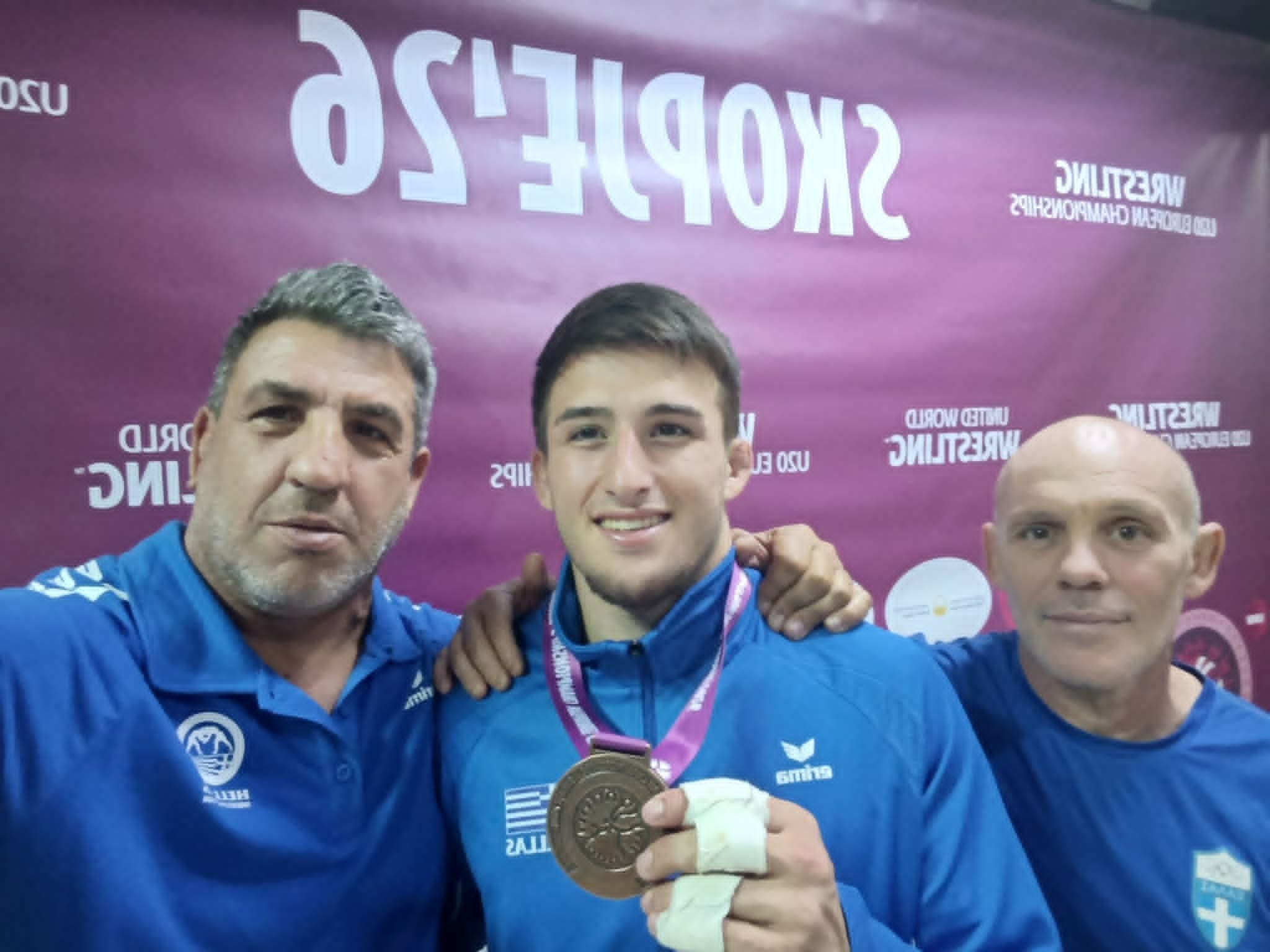 Ευρωπαϊκό πρωτ. πάλης U20: «Χάλκινος» ξανά ο τεράστιος Αρίωνας Κολιτσόπουλος