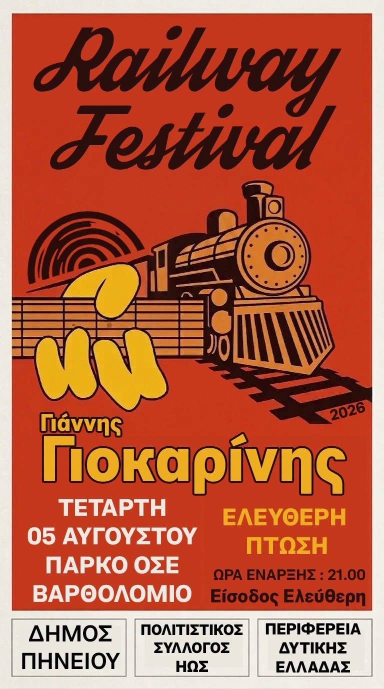 Ο Γιάννης Γιοκαρίνης «σφυρίζει» την έναρξη του φετινού Railway Festival στο Βαρθολομιό