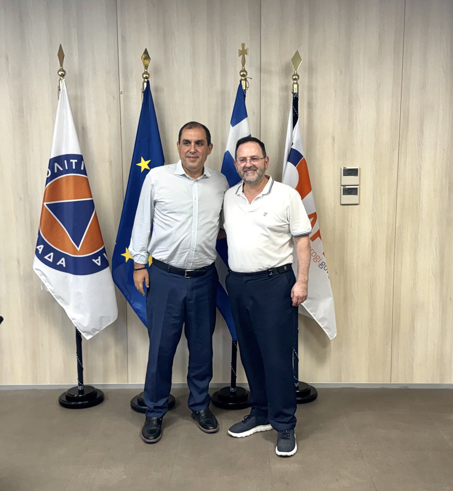 Συνάντηση του Αντιπεριφερειάρχη Ηλείας Νίκου Κοροβέση με τον Υφυπουργό Κλιματικής Κρίσης και Πολιτικής Προστασίας Κώστα Κατσαφάδο