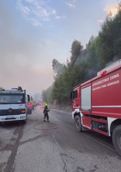 Στην πρώτη γραμμή η Π.Δ.Ε. – Άμεση και έμπρακτη συνδρομή στα πύρινα μέτωπα της Ηλείας