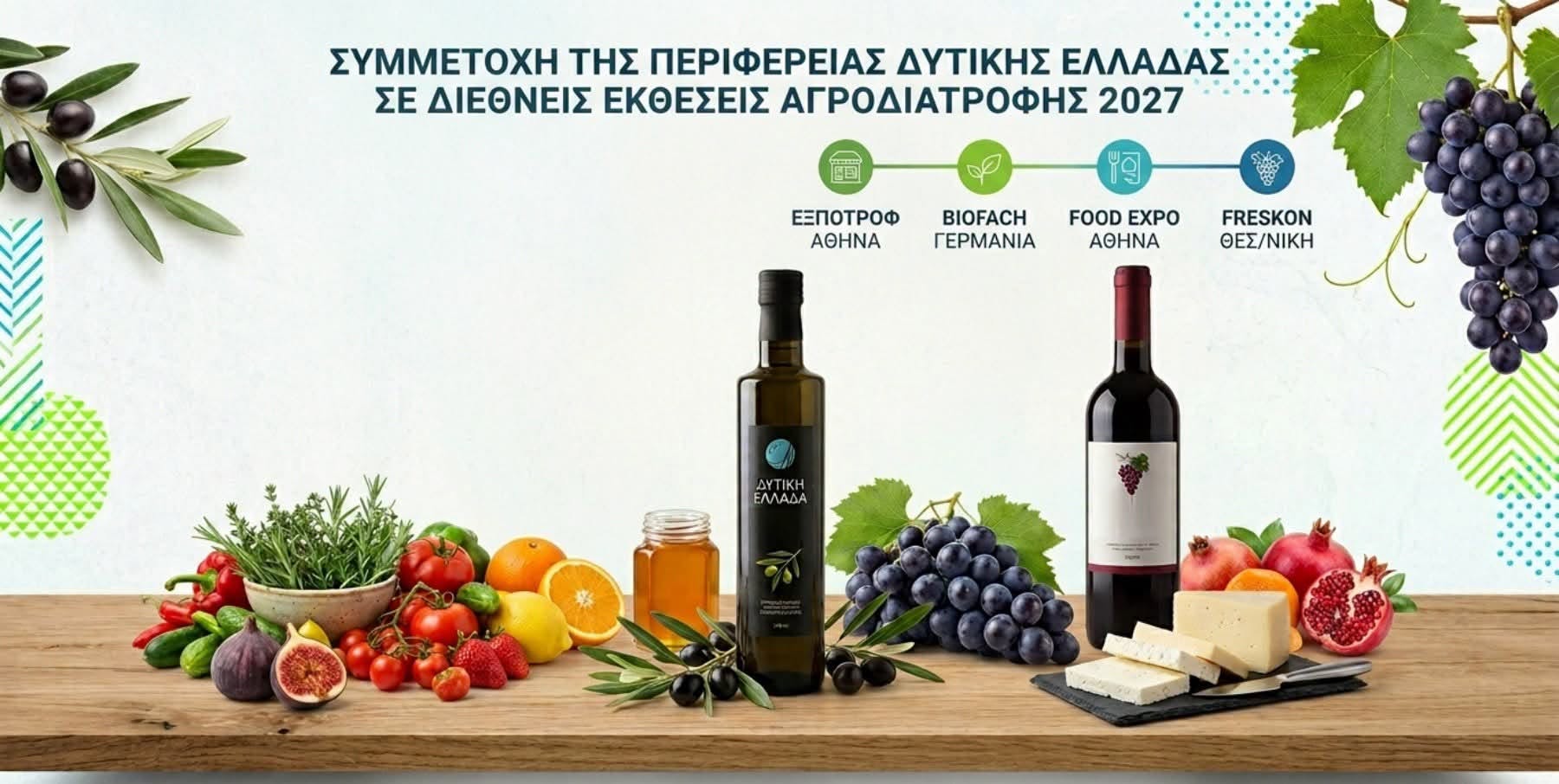 ΠΔΕ: Συμμετοχή σε διεθνείς εκθέσεις αγροδιατροφής για το 1ο εξάμηνο του 2027