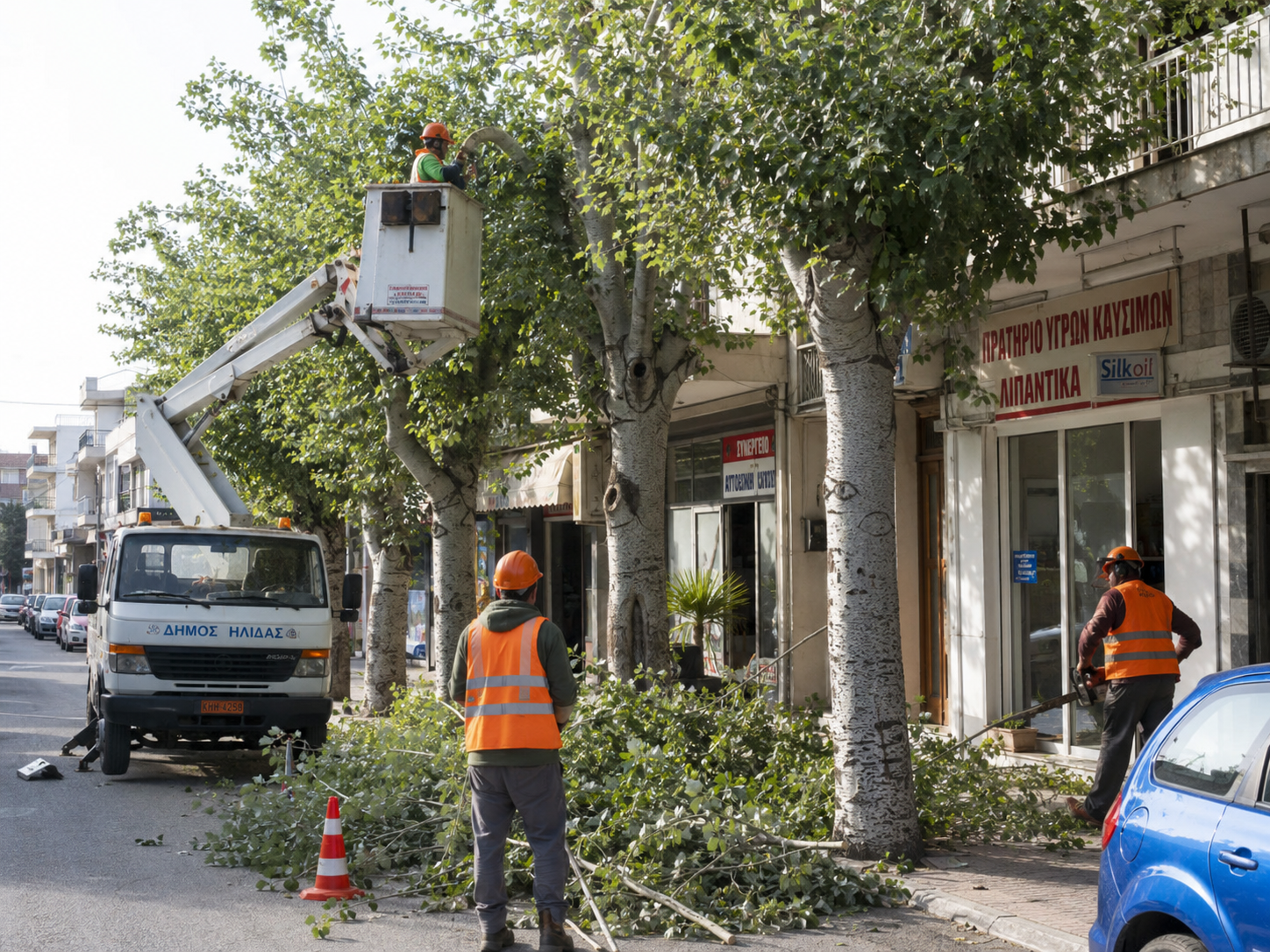Οργανωμένο κλάδεμα στα δέντρα της Αμαλιάδας