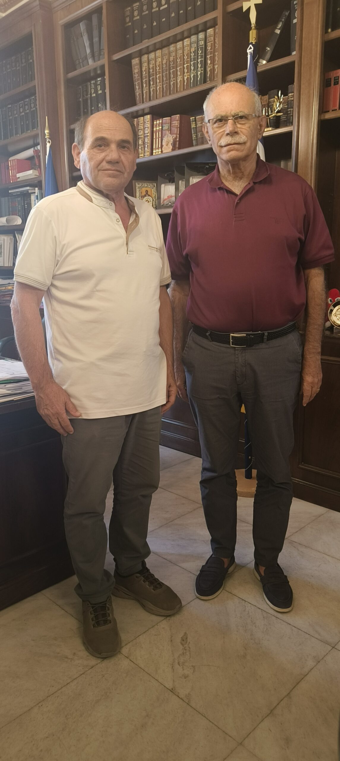 Επίσκεψη Γιώργου Μπουλμπασάκου στο Δημαρχείο Πύργου
