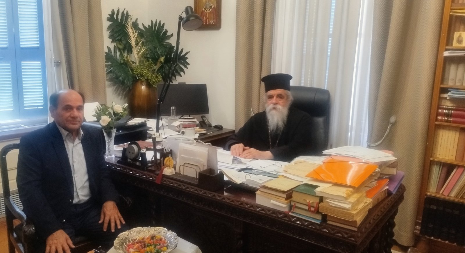 Συνάντηση Μπουλμπασάκου με τον Μητροπολίτη Ηλείας