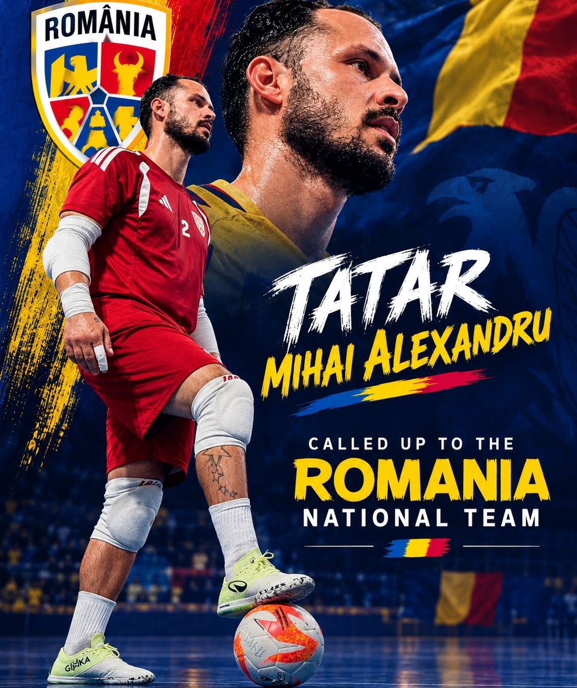 Pyrgos Futsal: Στην εθνική Ρουμανίας ο γκολκίπερ Τάταρ